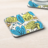 Einfache Meeresmuster Kunst. Jetzt kaufen Getränkeuntersetzer (Linke Seite)