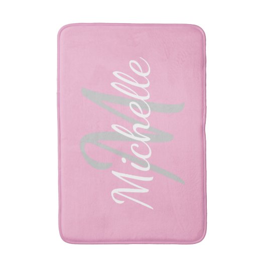 Einfache meergrüne, fette Typografie und Name Mono Badematte (Vorderseite Vertikal)