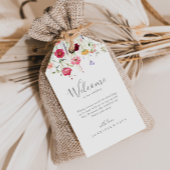 Einfache mehrfarbige Wildblume - Begrüßung Geschenkanhänger