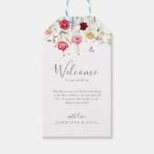 Einfache mehrfarbige Wildblume - Begrüßung Geschenkanhänger (Vorderseite)