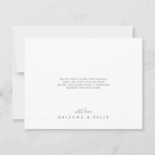 Einfache mehrfarbige Wildblume Dankeskarte (Rückseite)