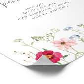 Einfache mehrfarbige Wildblume Hochzeit Open Bar S Poster (Ecke)