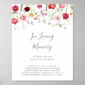 Einfache mehrfarbige Wildblume im Zeichen des Love Poster (Vorne)