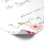 Einfache mehrfarbige Wildblume Liebe ist süßes Zei Poster (Ecke)