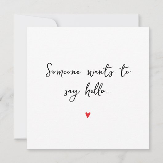 Einfache Meldung der Schwangerschaft Ankündigung (Vorderseite)