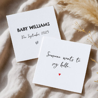 Einfache Meldung der Schwangerschaft Ankündigung