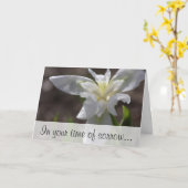 Einfache Meldung des Beileids in der Zeit der Trau Karte (Gelbe Blume)