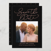 Einfache meldungsfähige COLOR-Save the Date-Karte Dankeskarte (Vorne/Hinten)