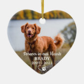 Einfache Memorial für Personalisierte Foto Beileid Keramik Ornament (Vorne)