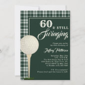 Einfache Men Golf Meilenstein Geburtstagsparty Einladung (Vorderseite)