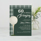 Einfache Men Golf Meilenstein Geburtstagsparty Einladung (Stehend Vorderseite)