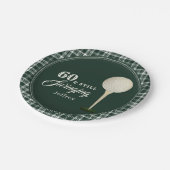 Einfache Men Golf Meilenstein Geburtstagsparty Pappteller (Schrägansicht)