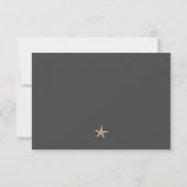Einfache Menüoption Elegant Chic Gold Foil Starfis RSVP Karte (Rückseite)