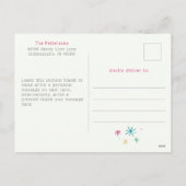 Einfache Merlin & Bright Foto Holiday Postkarte (Rückseite)