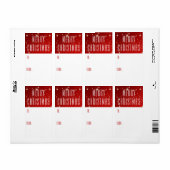 Einfache MERRY CHRISTMAS rot bis von (Vorne)