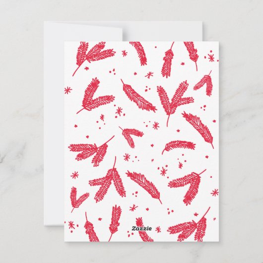 Einfache Merry Red Overlay Ein Foto Weihnachten (Rückseite)