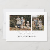 Einfache Merry Script 3 Foto Weihnachten (Rückseite)