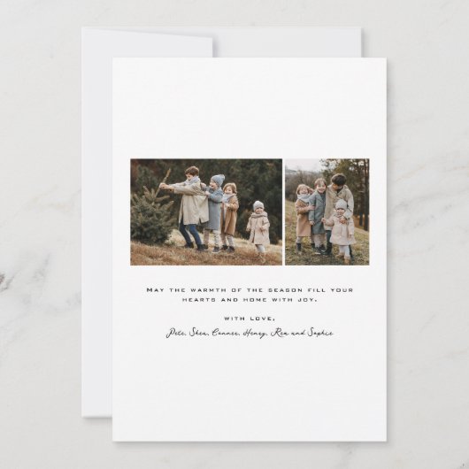 Einfache Merry Script 3 Foto Weihnachten (Rückseite)