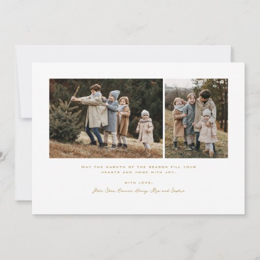 Einfache Merry Script 3 Foto Weihnachten (Rückseite)