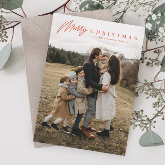 Einfache Merry Script 3 Foto Weihnachten