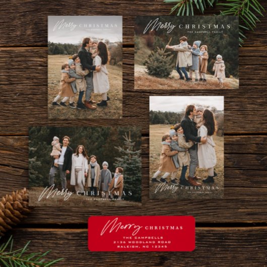 Einfache Merry Script 3 Foto Weihnachten