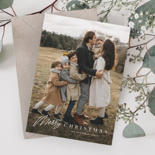 Einfache Merry Script 3 Foto Weihnachten