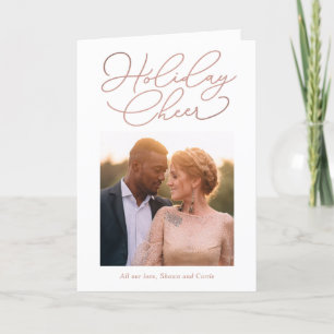 Einfache Message EDITABLE COLOR Holiday Foto Card Feiertagskarte