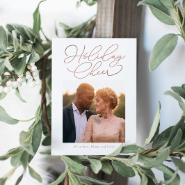 Einfache Message EDITABLE COLOR Holiday Foto Card Feiertagskarte