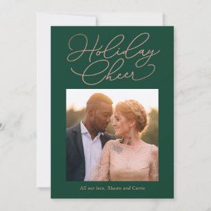 Einfache Message EDITABLE COLOR Holiday Foto Card Feiertagskarte