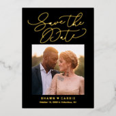 Einfache Message REAL FOLIE Save the Date Card Folieneinladung (Vorderseite)