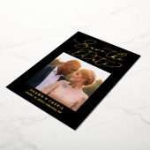 Einfache Message REAL FOLIE Save the Date Card Folieneinladung (Gedreht)