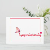 Einfache Message Valentine Cards Ankündigung (Stehend Vorderseite)