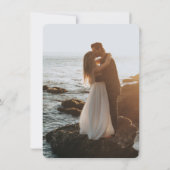 Einfache metalische Hochzeit von Silber und Schwar Einladung (Rückseite)