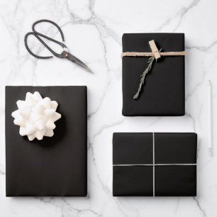Einfache Metall-Spinne Smoky Black Shades 3 Töne Geschenkpapier Set