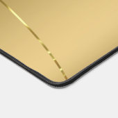 Einfache Metallic Gold Textur Shiny Strip Monogram Schreibtischunterlage (Ecke)