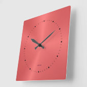Einfache metallische rote, rostfreie Stahlstruktur Quadratische Wanduhr (Winkel)