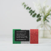 Einfache mexikanische Flagge Glitzer Berufliche Fü Visitenkarte (Stehend Vorderseite)