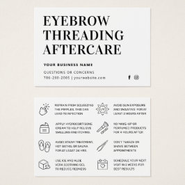 Einfache Mighty Eyebrow-Threading-Aftercare-Karte