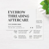 Einfache Mighty Eyebrow-Threading-Aftercare-Karte (Schreibtisch)