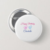 EINFACHE MINDESTANGABE.CUTIE ADD NAME BABY happy b Button (Vorne & Hinten)