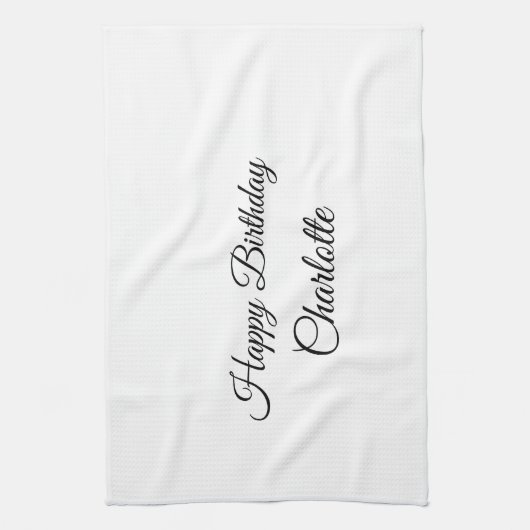 EINFACHE MINDESTANGABE.CUTIE ADD NAME BABY happy b Geschirrtuch (Vertikal)