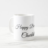 EINFACHE MINDESTANGABE.CUTIE ADD NAME BABY happy b Kaffeetasse (Vorderseite Links)