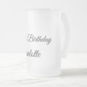 EINFACHE MINDESTANGABE.CUTIE ADD NAME BABY happy b Mattglas Bierglas (VorderseiteRechts)