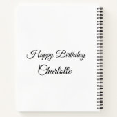 EINFACHE MINDESTANGABE.CUTIE ADD NAME BABY happy b Notizblock (Rückseite)