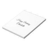 EINFACHE MINDESTANGABE.CUTIE ADD NAME BABY happy b Notizblock (Rotiert)