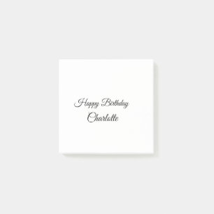 EINFACHE MINDESTANGABE.CUTIE ADD NAME BABY happy b Post-it Klebezettel
