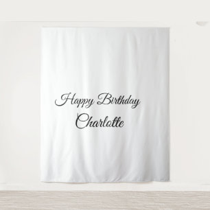 EINFACHE MINDESTANGABE.CUTIE ADD NAME BABY happy b Wandteppich