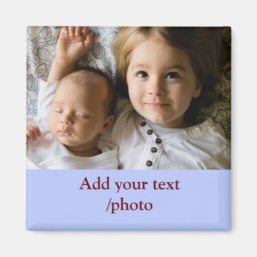 EINFACHE Mindesthöhe HINZUFÜGEN IHRES FOTO TEXT CH Magnet (Vorne)