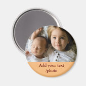 EINFACHE Mindesthöhe HINZUFÜGEN IHRES FOTO TEXT CH Magnet (Vorderseite/Rückseite)