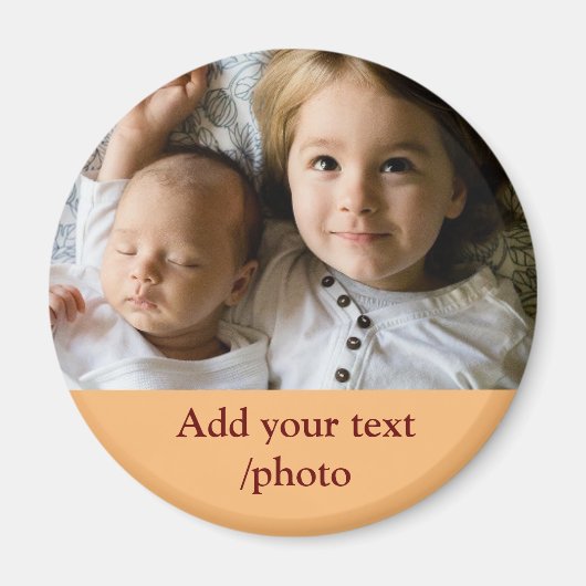 EINFACHE Mindesthöhe HINZUFÜGEN IHRES FOTO TEXT CH Magnet (Vorne)